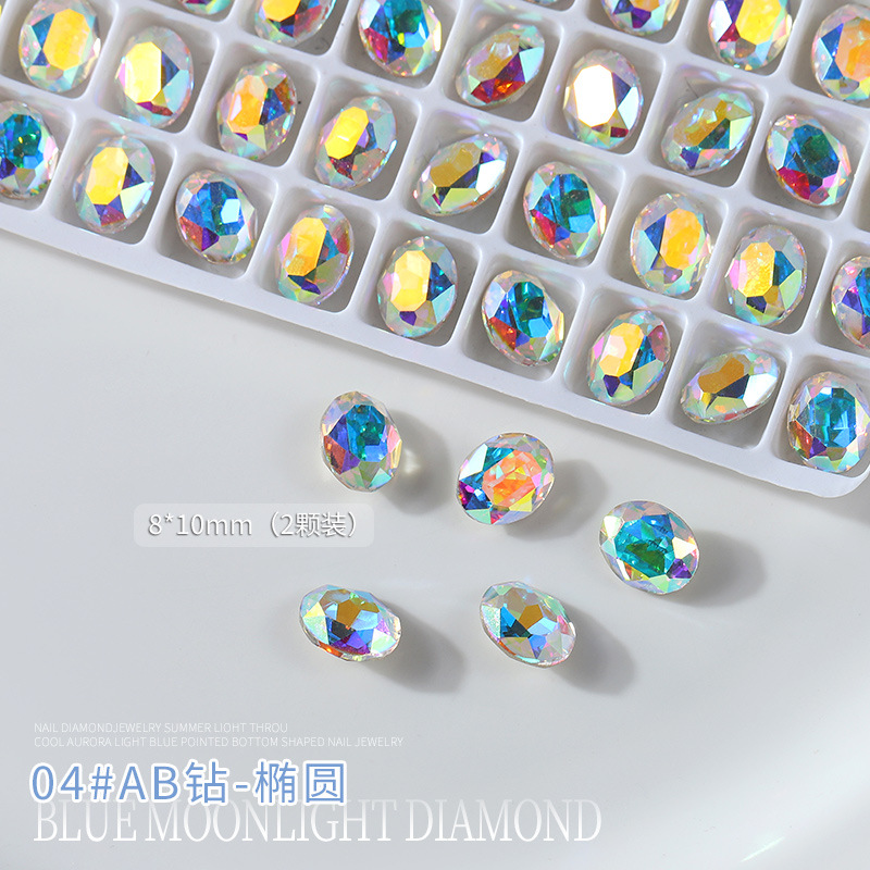 Fondo puntiagudo azul transparente Diamond-04