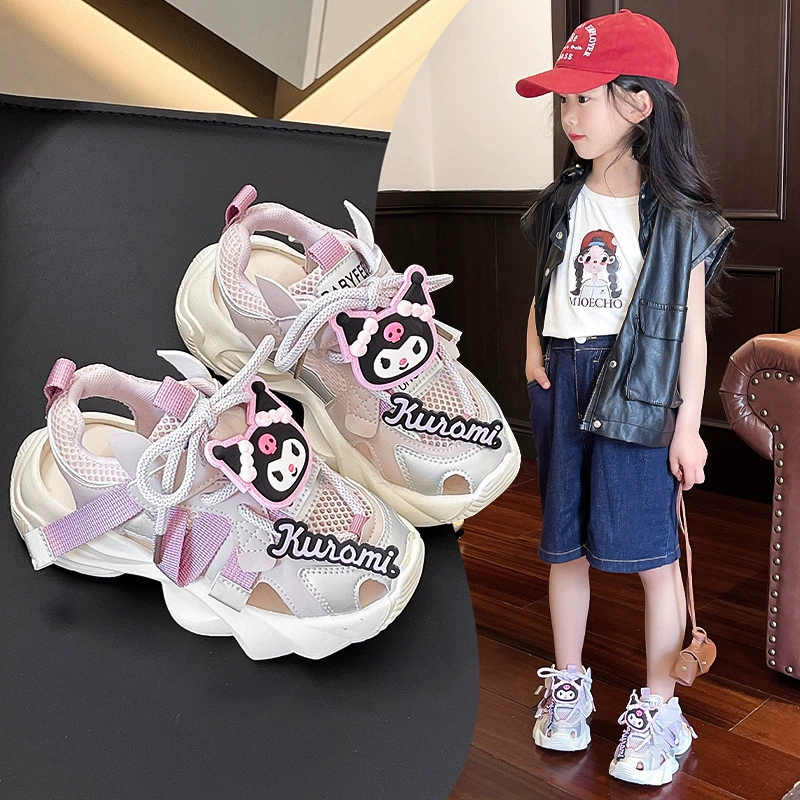 Сандалии для девочек 2025 летний новый детский спортивный папа обувь