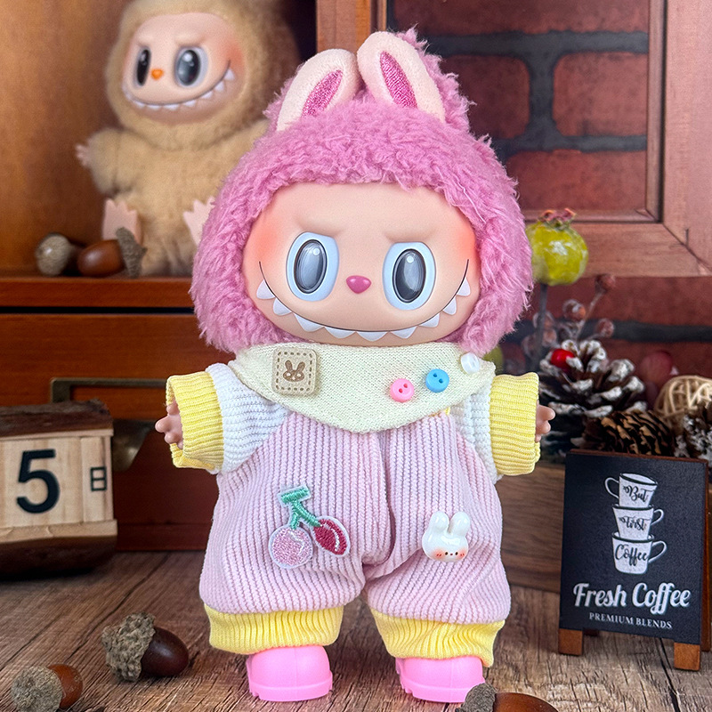 Labubu子供服17cm布人形服小物人形着替えセット卸売りに適しています