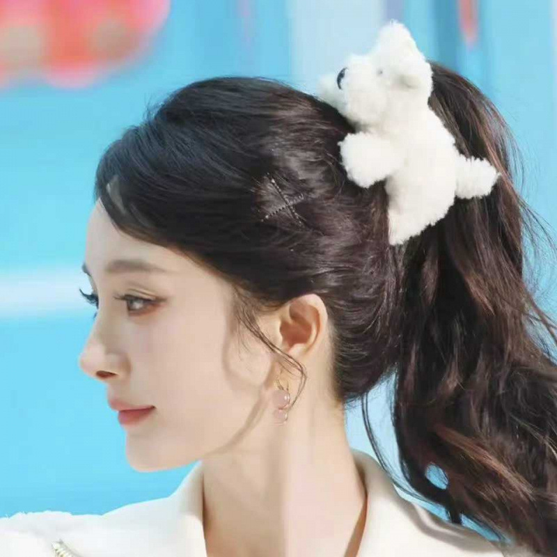 可爱波点大号米菲兔巨显发量香蕉夹后脑勺盘发百搭少女发饰|undefined