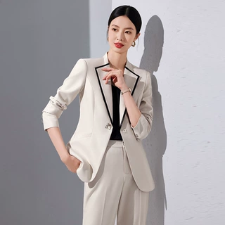 感西装套装女春秋新款气质时尚商务正装职业小西服外套工作服