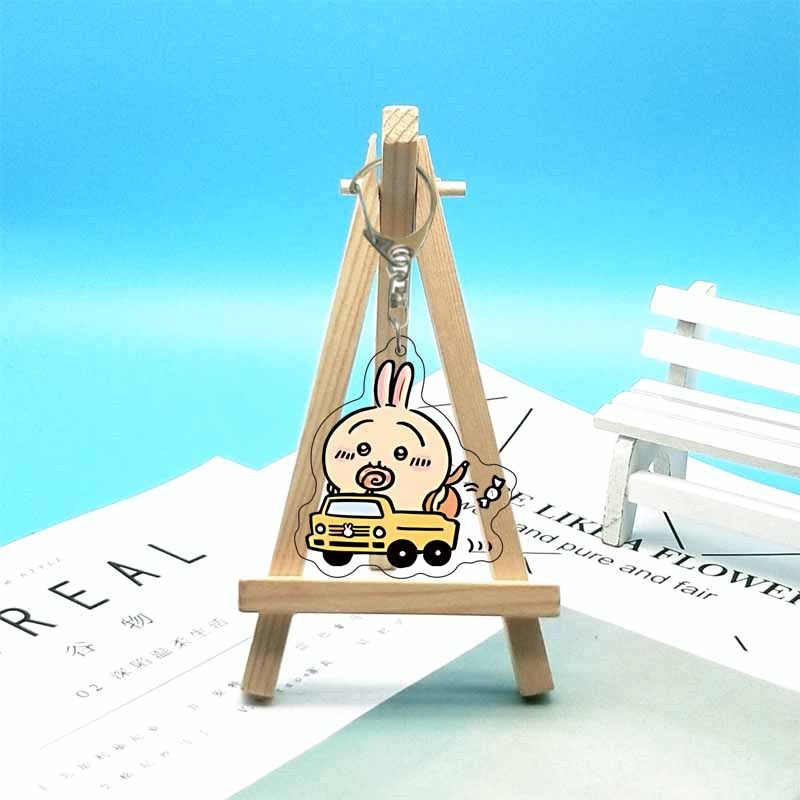 chiikawa ジイカワ ハチ小八 ins 漫画かわいいランドセル小さなペンダントアクリルキーホルダー|undefined