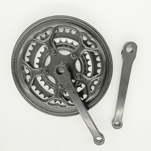Mountain bike variable speed crank gear plate all iron wheel plate 28/38/48 tooth iron cover three-stage gear plate sprocket