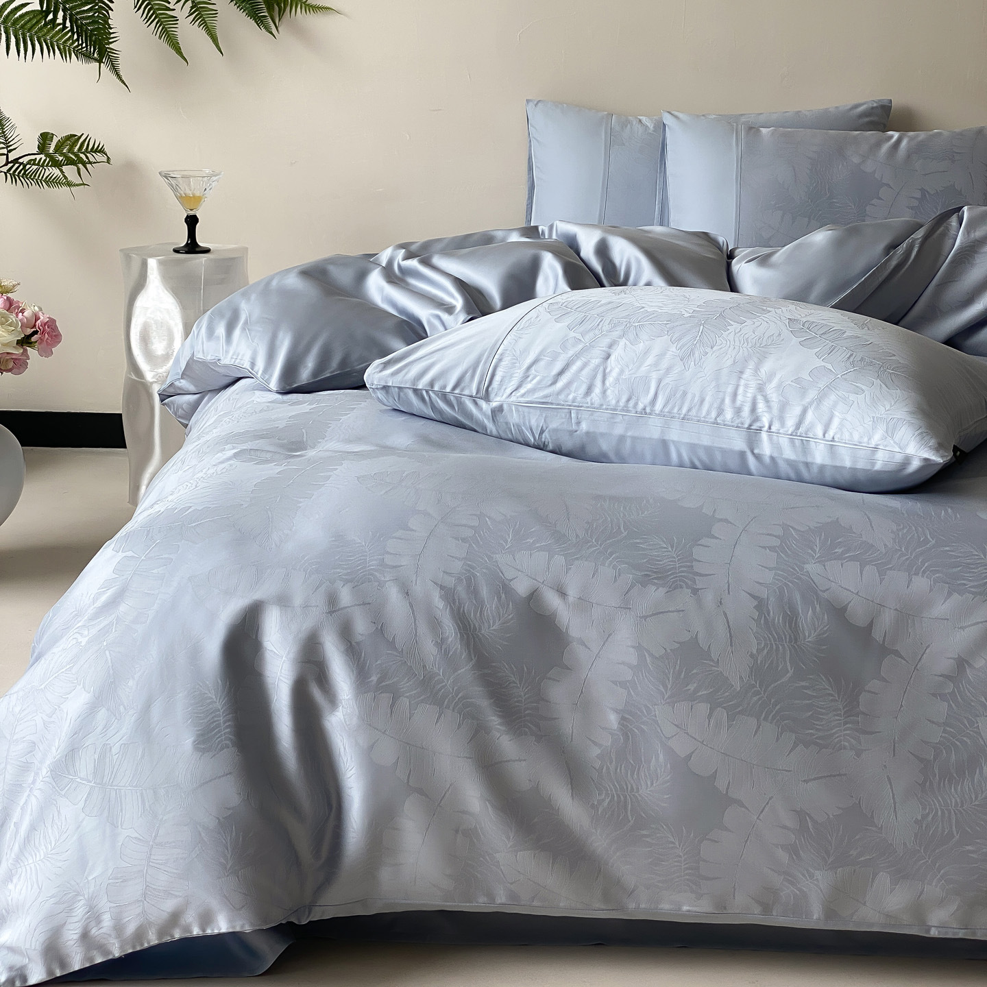 Otoño e Invierno de algodón cepillado conjunto de cuatro piezas moderno simple cama de algodón puro conjunto de cuatro piezas ins estilo 100 sábanas de algodón sábana ajustable