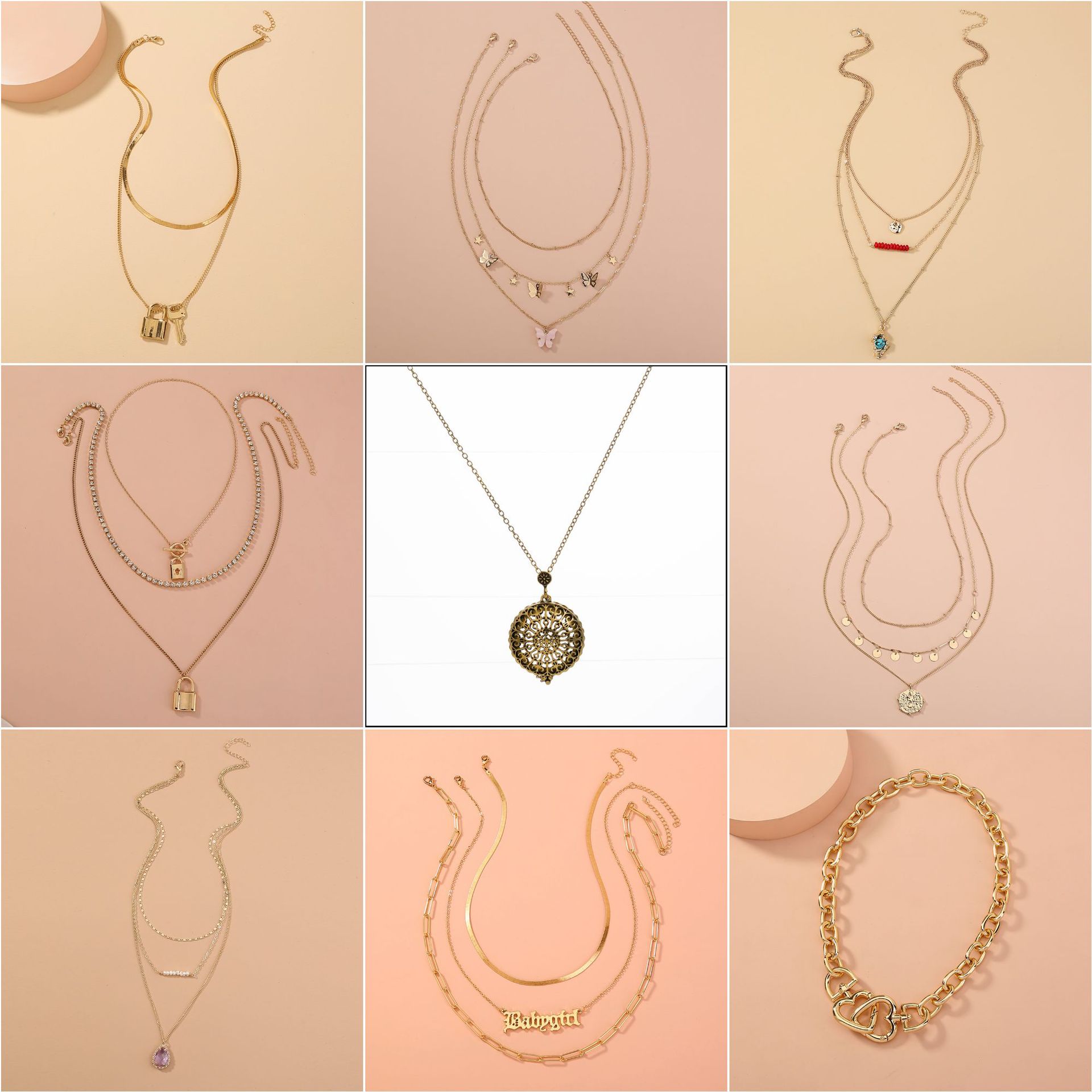 European And American Jewelry Fashion Long Multi-layered Necklace Jewelry Wholesale display picture 20
