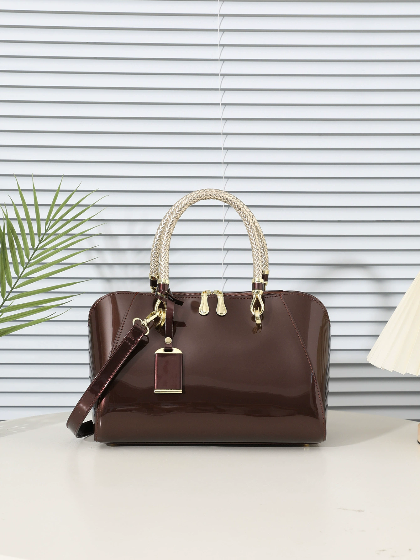 Pillow, summer glossy one-shoulder bag for bride, bag strap, high-end