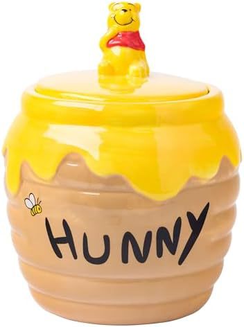 Disney Winnie the Pooh 3D maceta de cerámica pintada a mano miel Hunny bocadillos latas de decoración