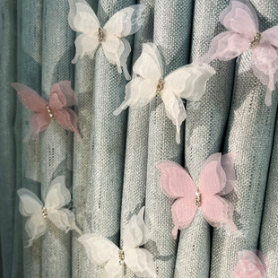 Curtain Butterfly Pin Comes with New Three-Layer Stereo Tulle DIY Material Headdress Accessories Hairpin Decoration