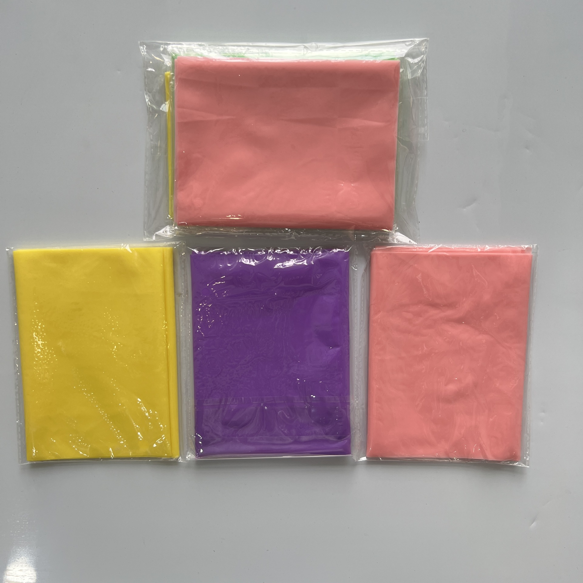 Three packs yellow+purple+pink