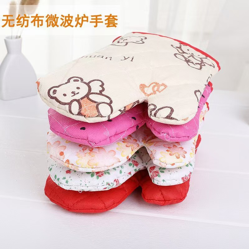 Non-Woven Microwave Oven Gloves Baking High Temperature Oven Gloves Insulated Non-Slip Gloves