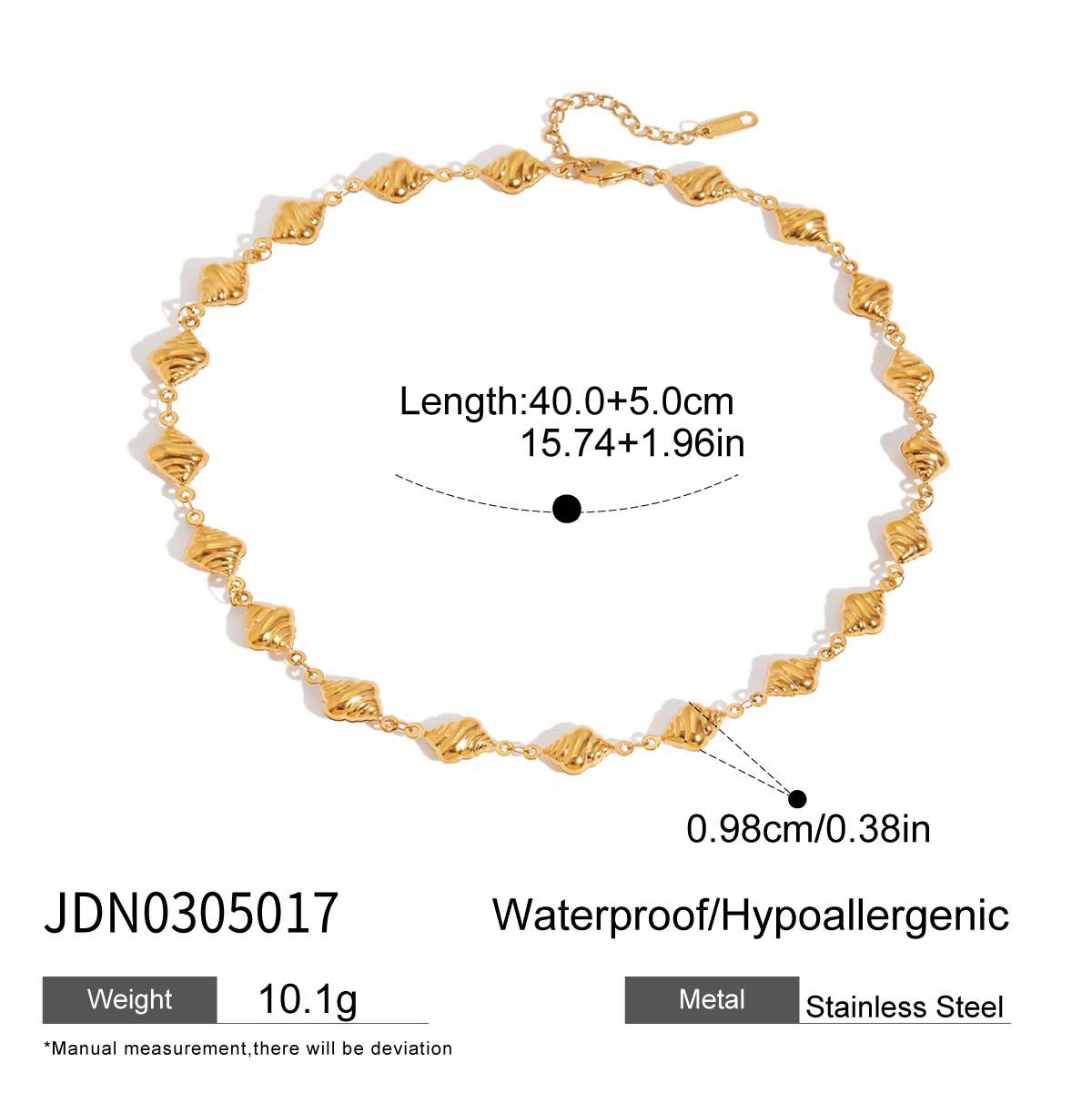 Wanxing estilo europeo y americano transfronterizo pulsera de clip de acero inoxidable no chapado en oro collar de concha de acero de titanio conjunto de joyería femenina