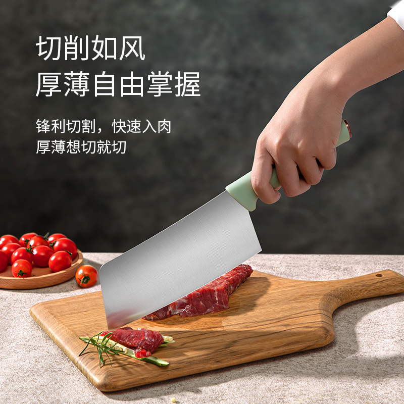 Cuchillo de cocina cuchillo de cocina doméstico cuchillo de corte de acero inoxidable cuchillo de corte con cuchillo conjunto de cuchillo de corte de carne conjunto de combinación