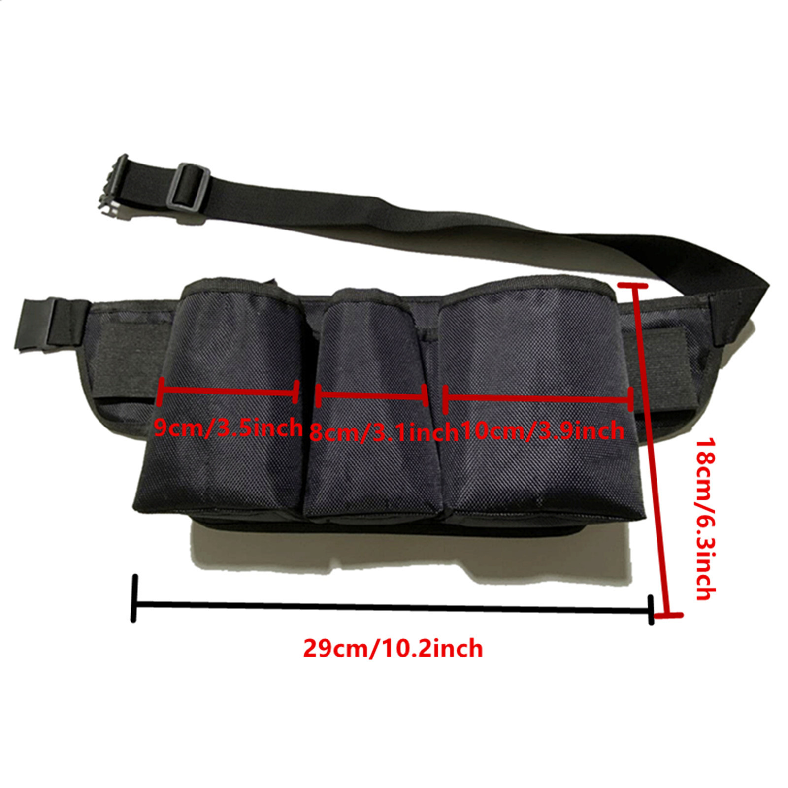 검은 청소 도구 패니 팩