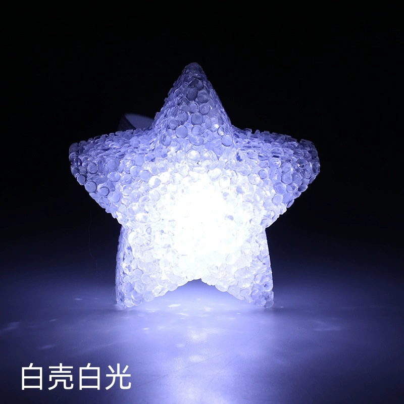 Handheld star light prop, LED multicolor, sizes 8/10/15/20 cm, wrist strap or handheld