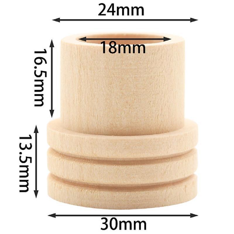 Solid Wood Moxa Stick Extinguisher Cap Thickened Incense Moxa Accessory 30x30mm Natural Wood Base key features