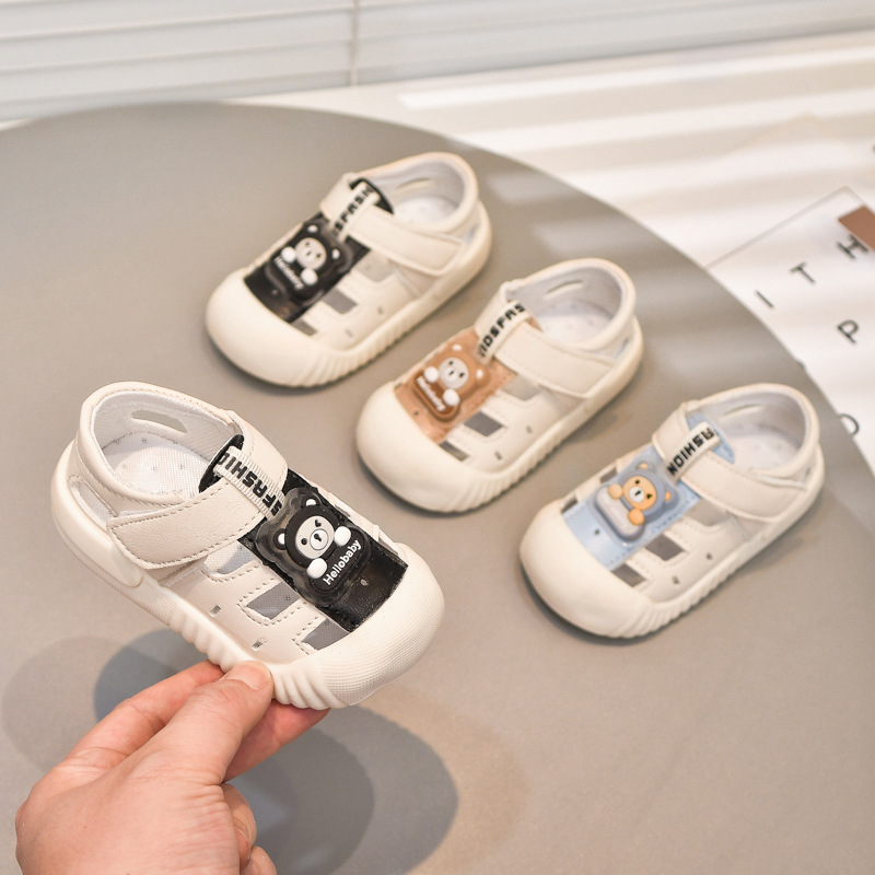 Zapatos infantiles para bebés verano nuevo flash sandalias de piel zapatos bebés transpirables dibujos animados lindos zapatos de sola suave para niños