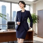 秋季气质职业藏青色工作服