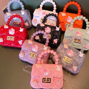 New Children's Coin Purse Mini Bag DIY Creative Cartoon Jelly Bag Silicone Coin Purse Candy Crossbody Bag