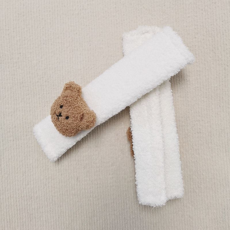 High Luxury Cartoon Safety Belt Cover, Lamb Velvet Bear Head, Personalized Car Extended Safety Belt Shoulder Cover, Classy and Cute