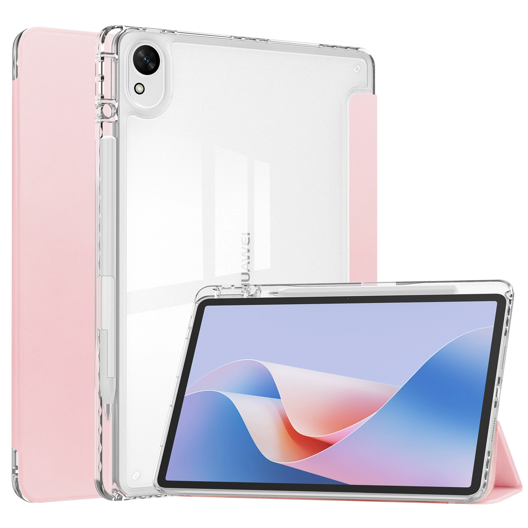 Защитный чехол из прозрачного акрила для Huawei MatePad 11.5S, полный набор, с отделением для стилуса, против падений