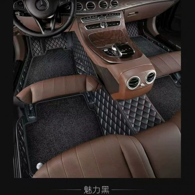 Ayaqaltılar (Kovriklər), five-seater, double-layer, universal, odorless - upgraded-model-please-note-the-model-year-when-placing-an-order-huiqi-pure-black-five-seater-black-wear-resistant-carpet-silk-big-discount