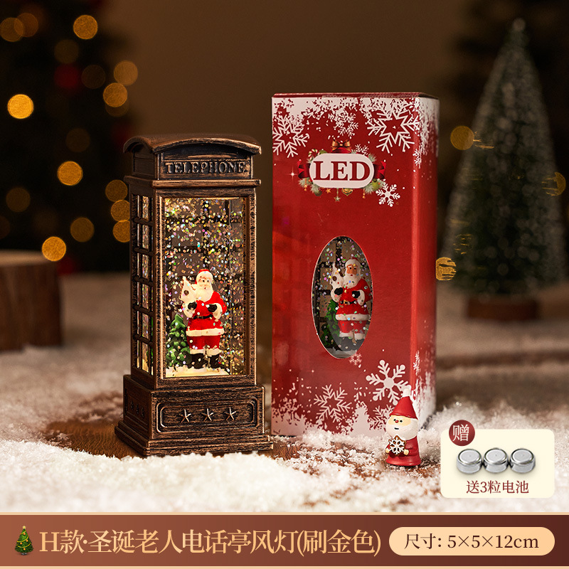 Regalos de Navidad para niños regalos de árbol de Navidad decoraciones de luces nocturnas ornamentaciones bolas de cristal 2025 nuevas niñas