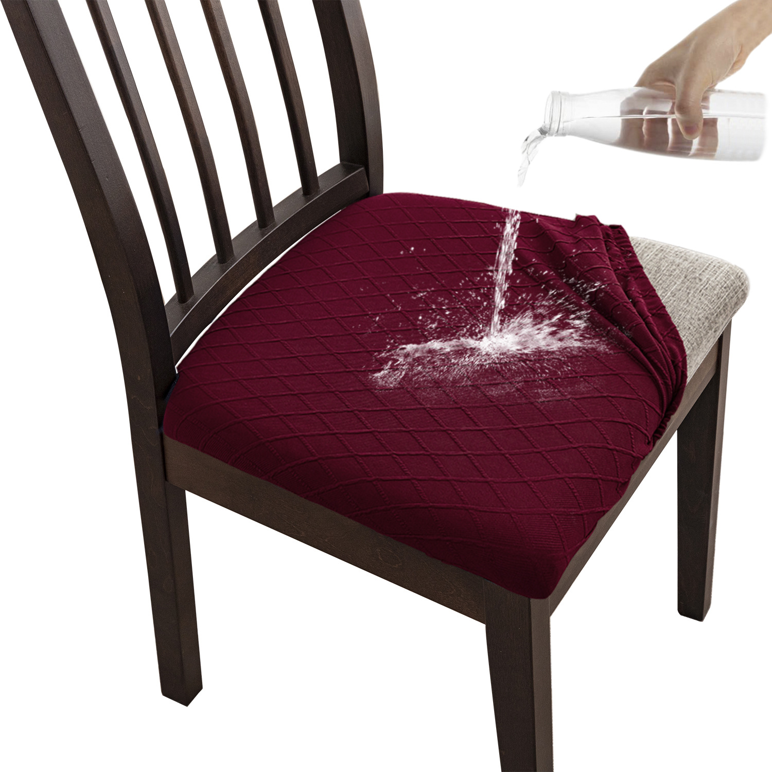 Cubierta de asiento anti-derrames de silla de diamante transfronteriza Getty, mesa de comedor de hotel, cubierta de silla universal doméstica