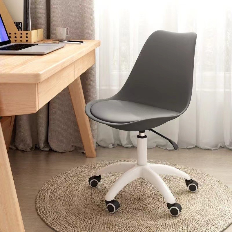 Silla de computadora, silla de oficina confortable, silla de maquillaje de dormitorio, silla giratoria simple, silla de tulipanes