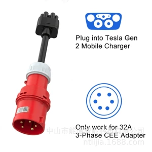Nto Cee 5Pin Sənaye Ştepseli Tesla Şarj Çevirici Ştepsel Sürətli Doldurma