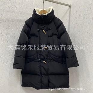 Korean in stock New ~ tb Leisure Thick "Big Quilt" Horns Buckle Down Jacket
