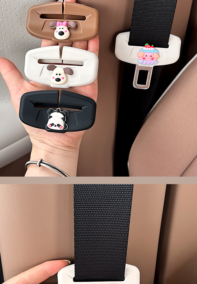 Suitable for Wuling Hongguang Mini Fifth Generation Car Interior Modification Accessories, Seat Belt Silicone Protective Cover, Anti-Collision Car Accessories