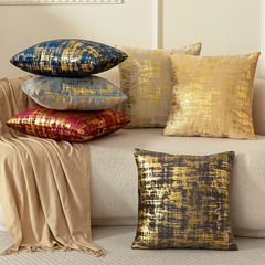 New cross-border velvet bronzing flannel home living room bedside modern light luxury simple pillow sofa cushion cover