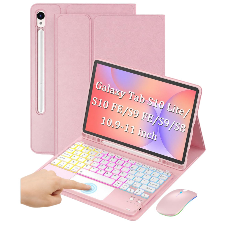 A9plus Samsung S10FE Bluetooth Keyboard Case A11+ Tablet Case A8 Touch Backlight Suitable for S6lite