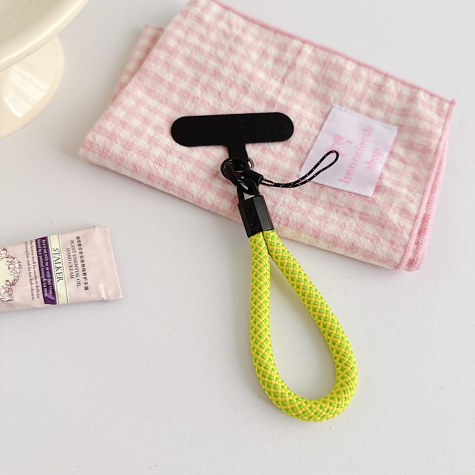 Teléfono móvil de nylon tejido corto con clip multifuncional bolso portátil colgante accesorios colgante universal