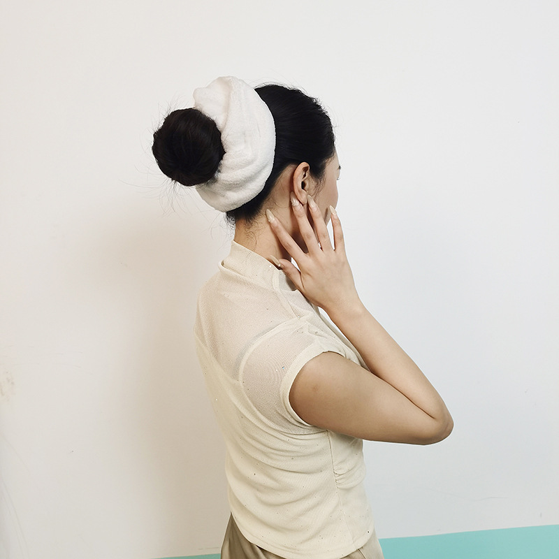 超大号干发毛巾大肠发圈女超强吸水毛绒发绳不伤发洗脸干发两用|undefined