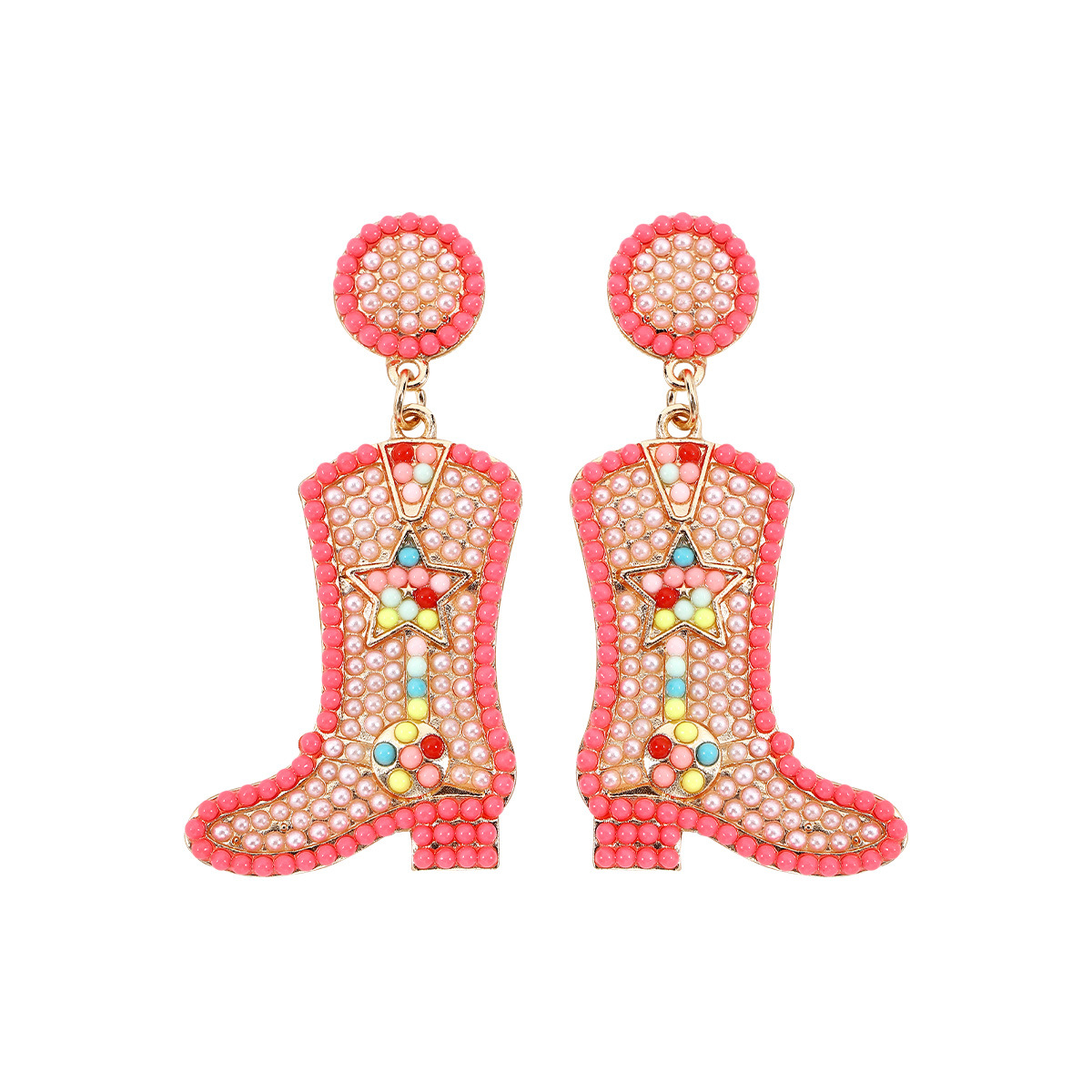 Fashion Boots Alloy Plating Beads Womenu0027S Drop Earrings 1 Pair