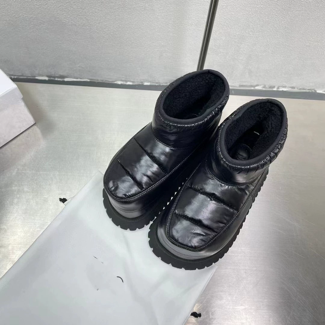 High keep warm winter low boots platform, shoes with down, 2023