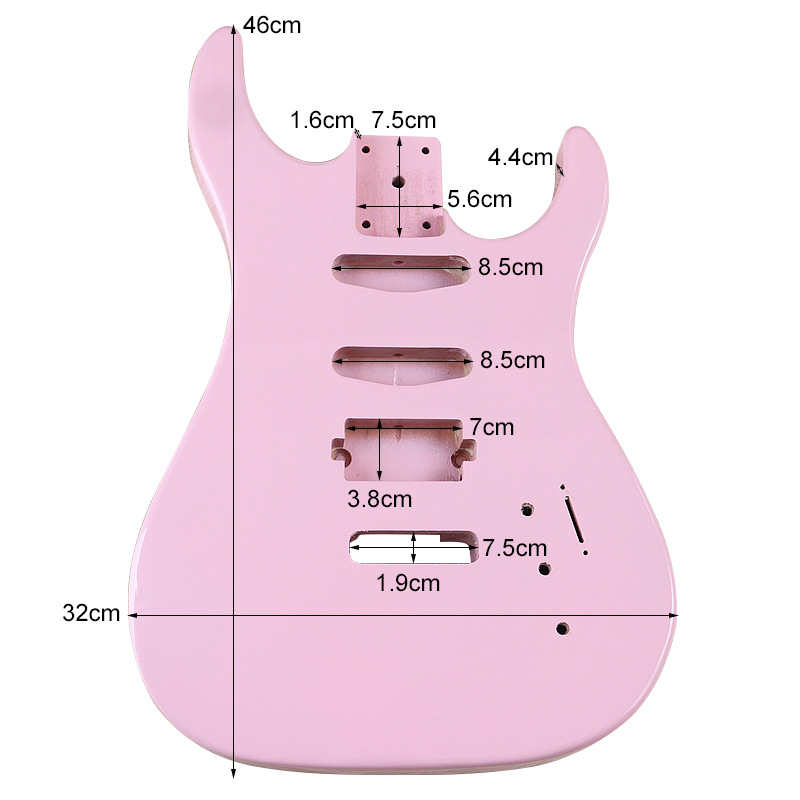 Cuerpo de la guitarra eléctrica Sunset color cuerpo de la guitarra solo-Shake accesorios de instrumentos musicales modificados DIY cuerpo de la guitarra eléctrica