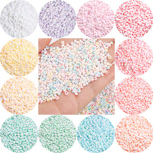 4mm玻璃珠实色幻彩瓷珠米珠子串珠diy配饰材料项链饰品圆珠批发