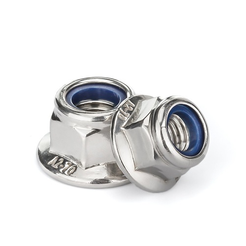 304316 stainless steel nylon flange anti-loosening self-locking nut flange nylon locking nut custom special-shaped nut