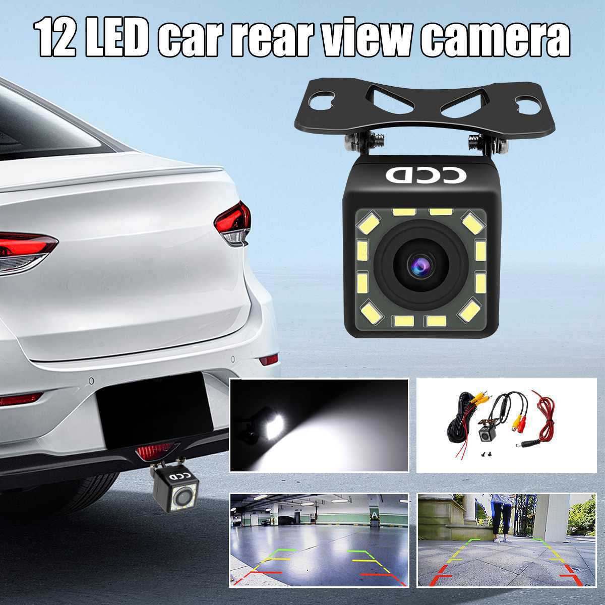 Reversing Rear View High-Definition Night Vision Car Image Ahd Universal Car Panoramic Track Ccd Camera 12 Lights