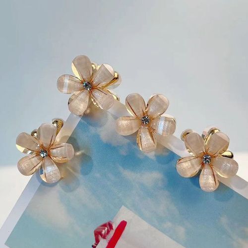 Small bangs grabber  new crystal flower side hairpin Korean internet celebrity mini temperament hair grabber hair accessory
