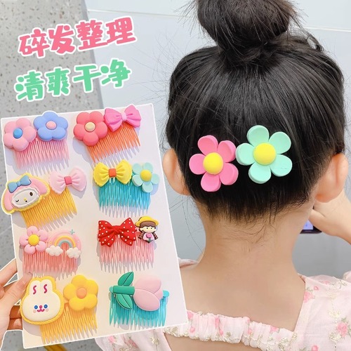 Broken hair artifact girl's hair comb hairpin hair accessories bangs hairpin cartoon headdress little girl cute baby hairband