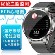 W11Pro智能手表无创测血糖血压ECG+PPG体温监测远程关爱蓝牙通话