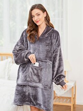 R 46794 Flannel TV Blanket Hoodie �����޵���̺ �羳ŷ��