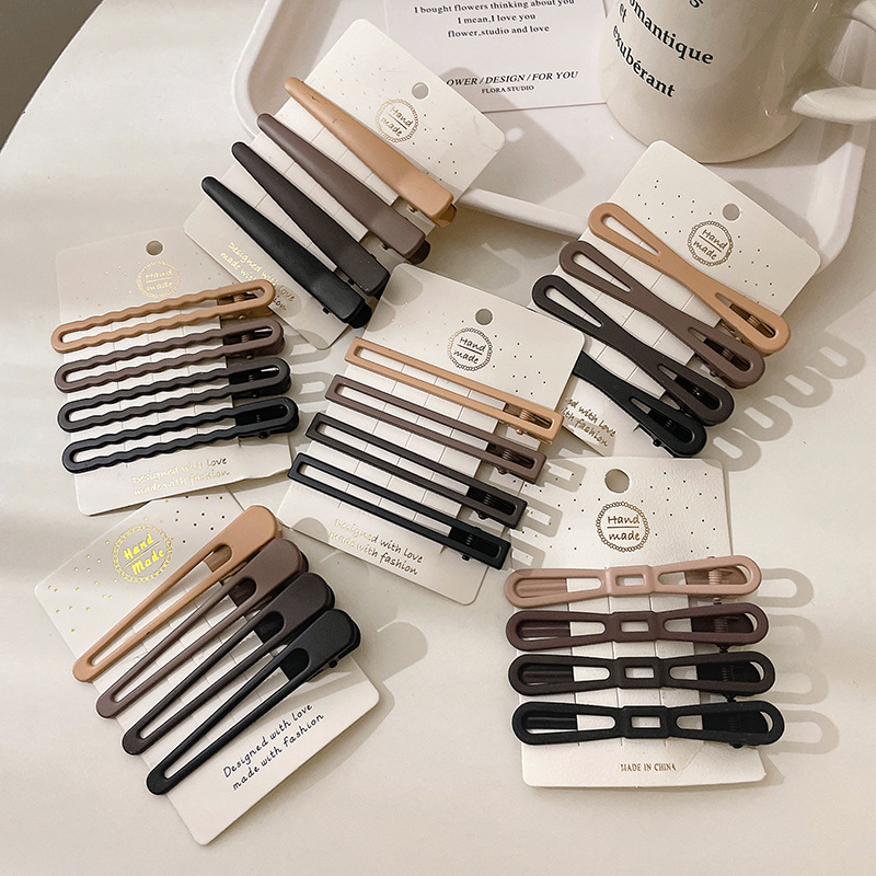 Lindo leche marrón pato clip frente hembra flequillo horquilla accesorios de pelo BB clip horquilla pequeño clip tocado