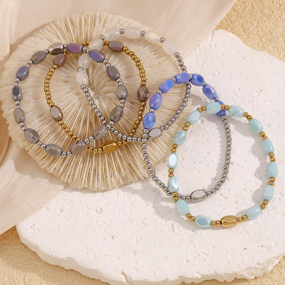 Stainless Steel Beaded Bracelet