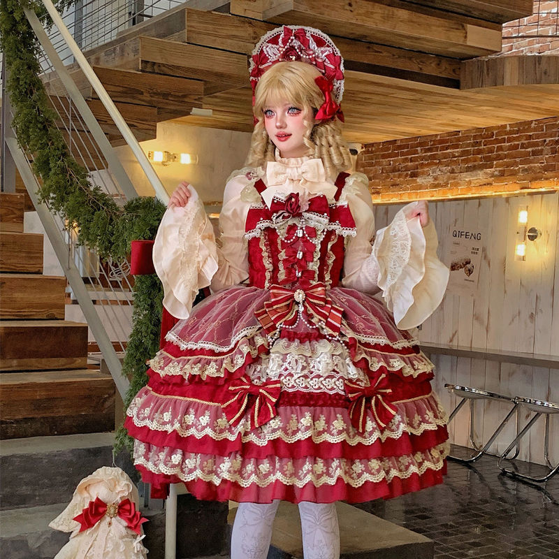 Lolita洋装doll感jsk吊带连衣裙夏季|undefined