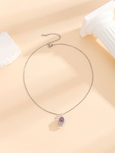small size Soul Zircon Magic Girl Necklace Pendant Childhood Animation Peripheral Secondary Pendant Clavicle Chain