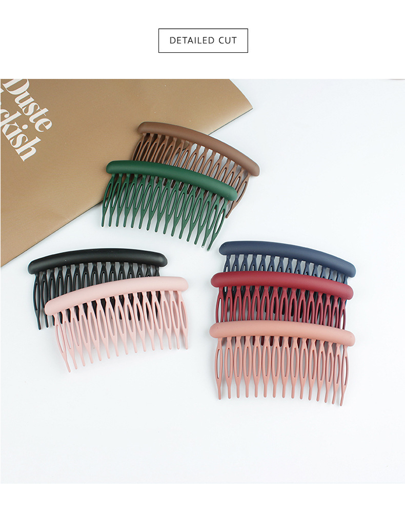 Fashion Solid Color Arylic Hollow Out Insert Comb 1 Piece display picture 2